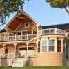 Custom porch railing with rounded porch