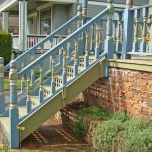 Custom front entry stair railings and spindles