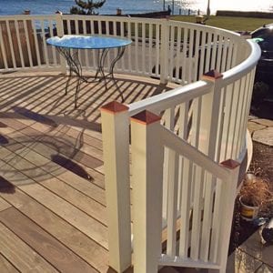 Curved deck railings