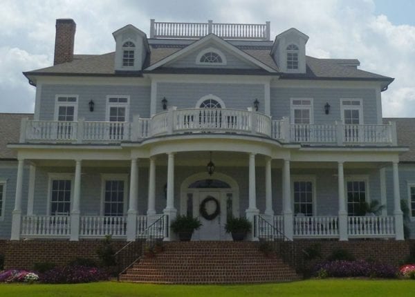 Georgia home with porch balustrades