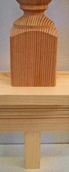 picture showing the use of a cedar support block
