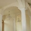 Interior round tapered column capitals