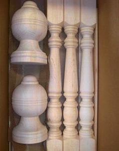 Custom Cedar balltop finials and turned balusters