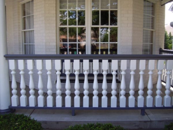 Covered Front Porch with Revival Spindles