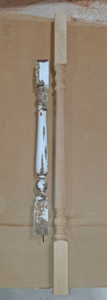 wood porch baluster