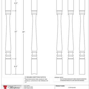 replacement baluster CAD drawing