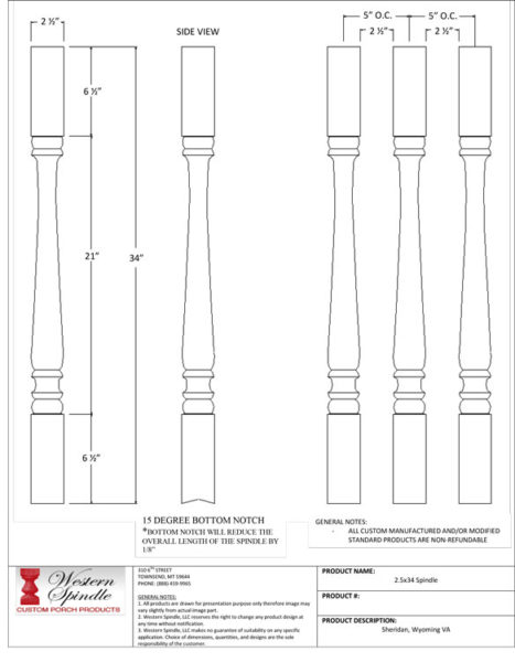 new baluster CAD drawing