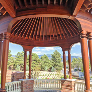 Hardwood gazebo balustrade