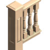6" cedar porch railing