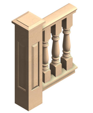 6" Wood Balustrade