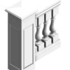 7 1/4" large exterior railing