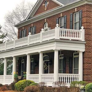 Two story porch balustrade