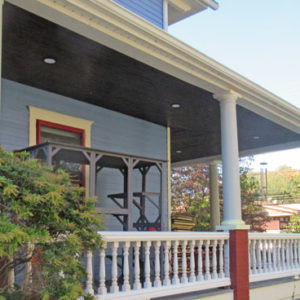 Wood and synthetic porch railing