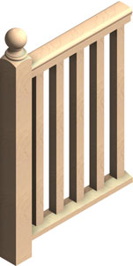 4 inch wood porch railing and balusters