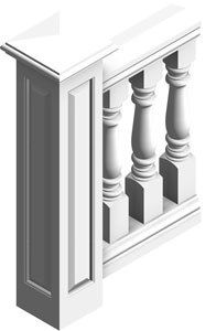 Synthetic porch railing