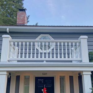 wood porch spindles entry