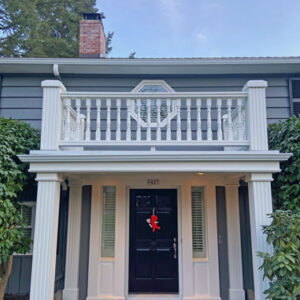 wood porch spindles entryway