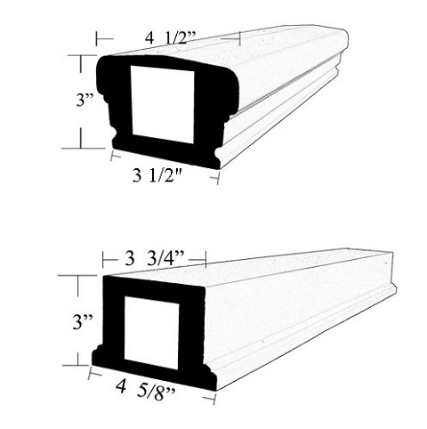 4 1/2" Composite Porch Railing Specs