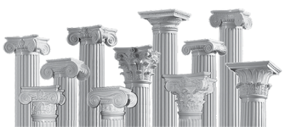 Doric Ionic and Corinthian Column Capitals