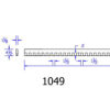 dentil trim size